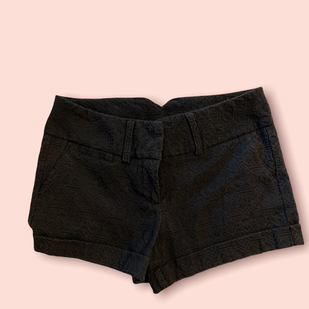 Black Low Rise Shorts